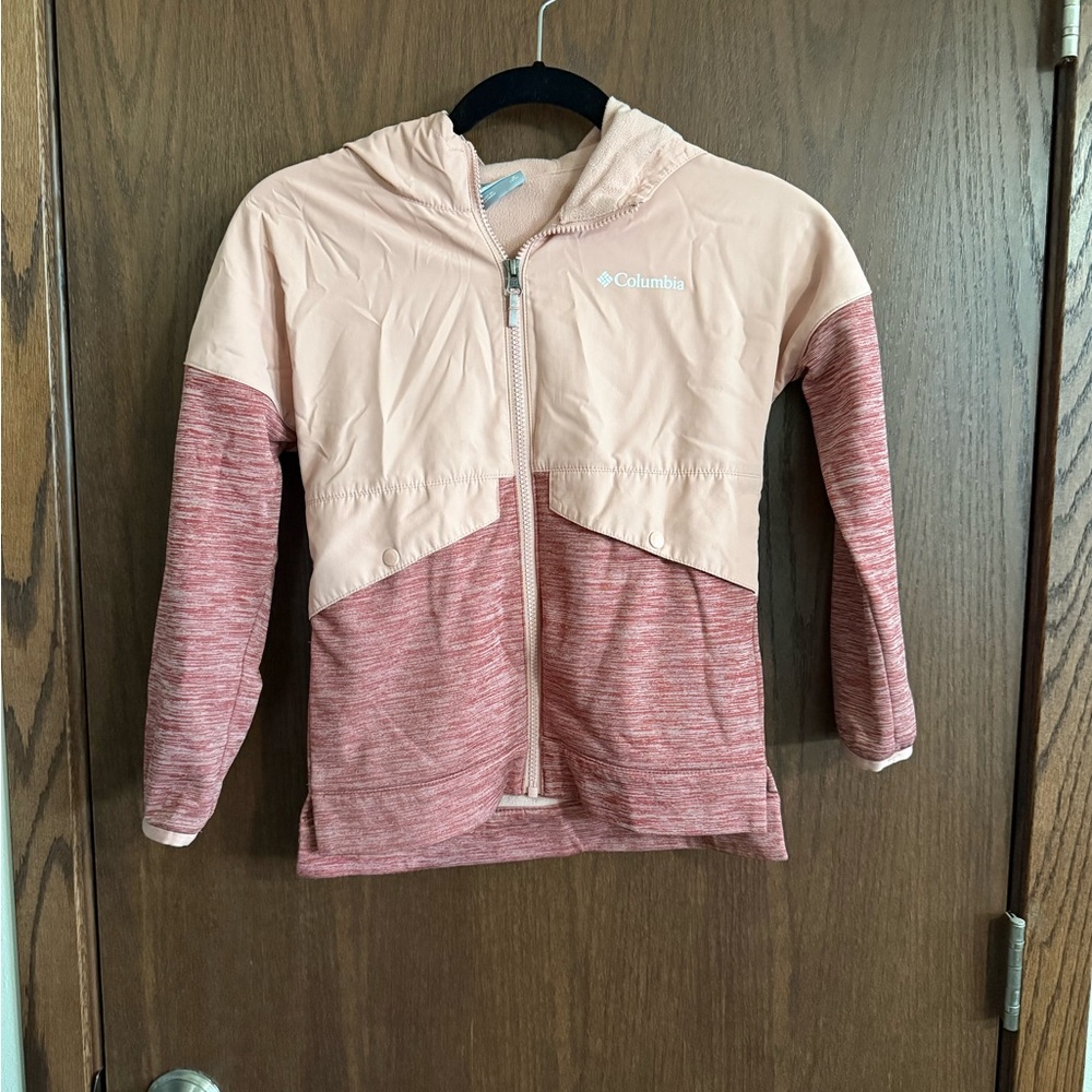Columbia Two-Tone Blush and Heathered Rose Hooded Jacket